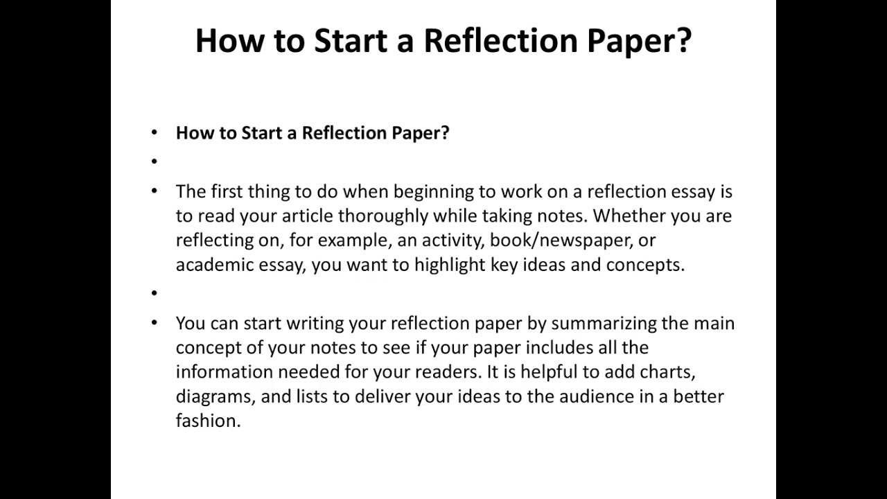 How Do I Write a Reflection Paper?